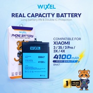 WIXEL ORIGINAL Baterai XiaoMi BM47 Redmi 3 3S 3X Pro Prime 4X Real Capacity Battery 100% Ori Batre B
