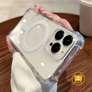 Shockproof Magnetic Clear Case For Samsung Galaxy S26 S25 Ultra Edge Plus FE M36 F36 M56 F56 5G 4G W