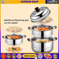 ۞■Original 3 Layers Steamer for Puto 3 Layer Siomai Steamer Stainless Cookware Multifunctional Lutua
