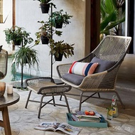 Rattan Creative Small Coffee Table Chair Balcony Outdoor Chair Balcony Simple Table Chair Balcony Th