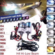 2pcs HID Xenon Light Lamp DC 12V kit 4300k 6000k 8000K 10000K 12000K H1 H7
