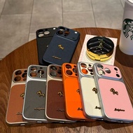 Super pretty colorful horse leather case, fake ip17 case, shockproof, many colors, camera protection