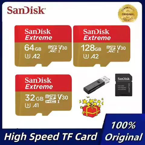High Speed SanDisk 256GB 128GB 64GB 32GB Extreme Micro SD Card 190MB/s U3 A2 V30 4K TF Card For Phon