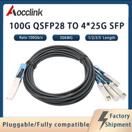 100g Dac Qsfp28 Hingga 4*25g Kabel Optik Sfp28; 1 M, 2 M, 3 M, 5 M, 7m, Pasang Terus Kabel Susun Tem