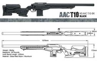 《GTS》Action Army AAC T10 VSR系統空氣手拉狙擊槍 黑色-AACT10BK