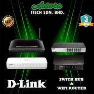 D-LINK SWITCH HUB & WIFI ROUTER ( REFURBISHED )