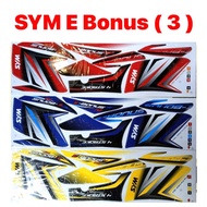Body Sticker (3) SYM E Bonus EBonus E-Bonus 110 Bonus110 EBonus110 Stiker Cover Set Stripe 3 Coverse