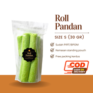 Delish Snacks / Roll Pandan / Snack Cemilan Camilan Makanan Ringan Rasa Biskuit Momogi Rasa Pandan Manis