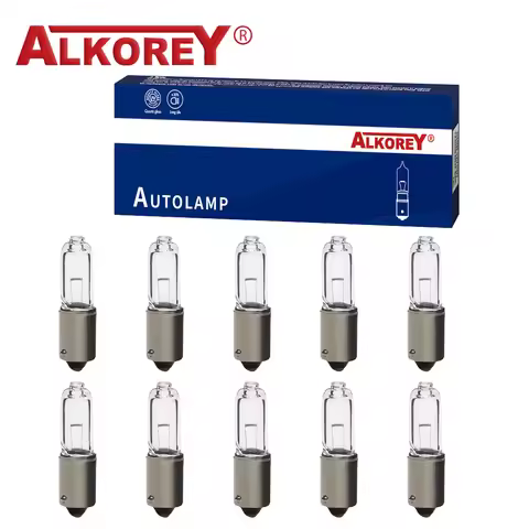 Alkorey 10PCS H21W BAY9S 12V 21W Halogen Brake Indicator Signal Lamp Car Light Bulb Quartz Glass Hal