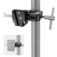 NEEWER Mini V Mount Battery Plate with Wide Super Crab Clamp & QR Lock for Tripod Light Stand C Stan