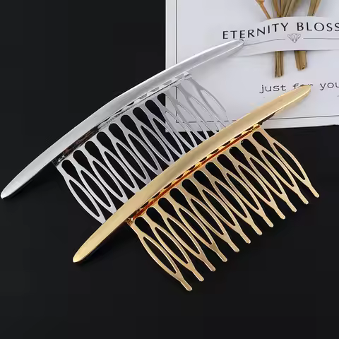 Shuangshuo Hair Side Combs French Hair Comb Straight Teeth Hair Clip Comb Twist Hair Comb Veil Comb 