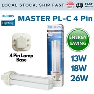 🇸🇬 Local Stock 🇸🇬 Philips Master PL-C 4P 4 PIN 13W / 18W / 26W PLC 827 830 840 865 Lamp Bulb Lighting Home