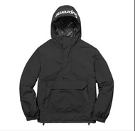 FW17 Supreme Hooded Back Logo Half Zip Pullover Jacket 羽絨 外套 褸 Black 黑色 Size L 大碼 Box Bogo Wtaps Nau