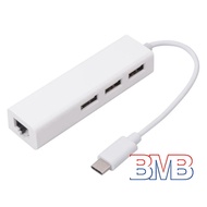 N22 USB Type C Lan Adaptor with 3 Port USB Hub - SYZD-LAN100+U2