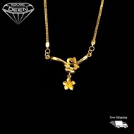 SMS DEEN V-Chain, ±6.0GM - Gold 916 Emas - Rantai Leher-V (Info: L:±45CM - 6.02GM)