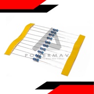 10pcs 220k ohms 5 band 1/4w Metal film resistor 1% ohm for pcb breadboard arduino uno mega nano due