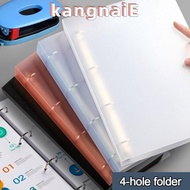 KANGNAI Binder File Clip, D-type Waterproof File Folders, 4-hole Transparent Perforated Binder Folde