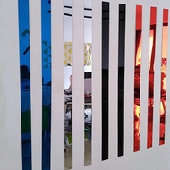 wholesale 3M Self Adhesive 3D Mirror Strips Sticker DIY Background Wall Stickers Ceiling TV Waist Li
