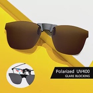 【SUNS】寶麗來偏光太陽眼鏡夾片 時尚款 磁吸式夾片 防眩光 抗UV400 茶色