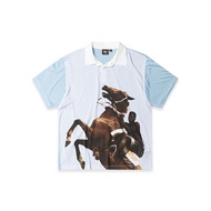 Stussy x Wales Bonner Silk Polo Blue Unused