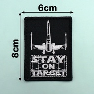 [Custom Velcro patch] AE.Star Wars 4 A New Hope X-Wing Fighter Embroidery 3D Velcro Patch /Badges/ar
