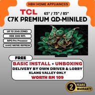 【FREE BASIC INSTALL】TCL 2025 C7K ( 85" 75" 65" ) Premium QD-Mini LED QLED Google TV 144Hz Ultra Slim