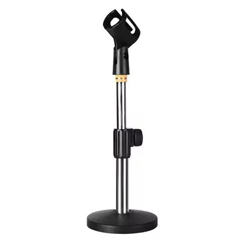 Professional Microphone Stand Pedestal Feet Lifting Adjustable Desk Holder Bracket Live Microphone F