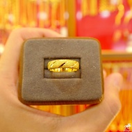 แหวนทองครึ่งสลึง 1.9 กรัม ลายสายรุ้ง(เรนโบว์) ทองแท้ 96.5% ขายได้ จำนำได้ มีใบรับประกัน แหวนทอง แหวนทองคำแท้