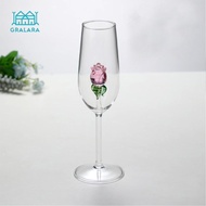 [Gralara] Wine Goblet Glasses Clear Drinking Cup Unique Martini Goblet Cup Champagne Goblet for Hous