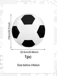 1pc 3D large football balloon black and blue football suitable for football theme sports party ballo