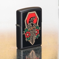 【ZIPPO官方旗艦店】烏鴉紋身防風打火機 48611
