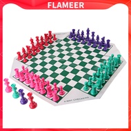 [FlameerMY] 4-Color Four Player Chess Set with Soft Chess Board for Kids and Adults