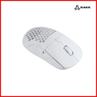 § RAKK DASIG X Ambidextrous Hotswap Trimode PMW3325 Huano 80M RGB Gaming Mouse Black/ White