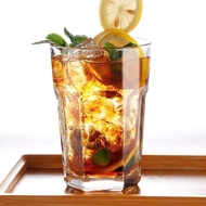 Set of 6 medium 8-cornered glass cups 330ml PCD 21006, Coffee Glass Cups, Glass Coffee Cups, Decorat