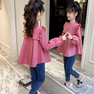 Kid's blouse Girls Shirt Girls Blouse Girl's clothing Girls Lapel shirt Cute Comfortable Korean kids