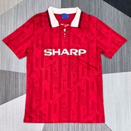 92-93 Manchester United Retro Jersey Home Red Fan Edition Club Team Football Soccer Suit Men/Women T