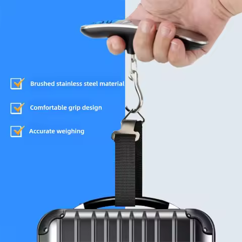 Luggage Scale Backlit LCD Display 50KG Hand Hanging Portable Travel Scale for Weight Measuring Porta