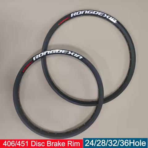 1Pc/2Pcs Mountain Bike Disc Brake Rims 20 Inch 406/451 Aluminum Alloy Wheel Rim 24/28/32/36 Hole Dis