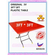 3V Square Plastic Table 2’x3’ & 3x3’ / Folding Table / Meja Lipat / heavy duty / best quality