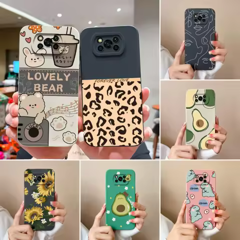 Case For Xiaomi Poco X3 Pro GT NFC Cover Upgrade Liquid Silicone Full Protection Anti Choc Bumper Fo