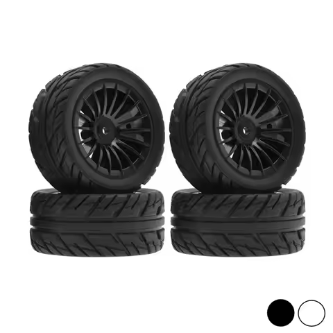 4Pcs 50mm Rubber Tire Tyre Wheel For SG1603 SG1604 SG1605 UDIRC UD1601 UD1602 UD1603 UD1604 1/16 RC 