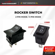 VORTEQ car rocker switch 3 gang on off 2 way 12v suis kereta mini button