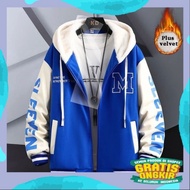 KOREAN VARSITY BASEBALL Jacket Hoodie Men Women Plain Combination Big Size Jumbo SML XL XXL XXXL XXX