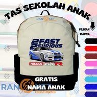 Nissan Car Kids Bag GTR I Nissan Car School Bag GTR {FREE NAME PRINTING}