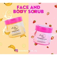 🇲🇾BANANA MILK & STRAWBERRY MILK SCRUB ORIGINAL HQ BY AMIRA RESOURCE🇲🇾