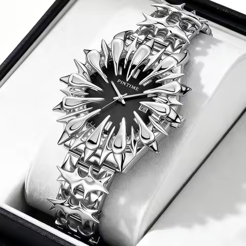 Y2K Watch European American Watches Irregular Dragon Scale Pointed tin Solder Light Luxury Men Gift 