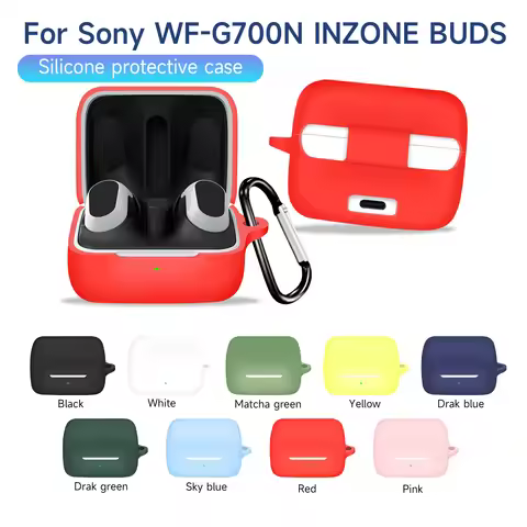 for Sony INZONE Buds Case Silicone Protective Cases WF-G700N Cover Earphones shell with Hook
