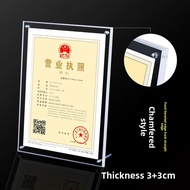 SHANCHEN | Transparent Acrylic Crystal Photo Frame 6x8 Inch Display Stand