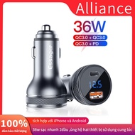 36w Super Fast Charging Car usb Car Charger Two-Way Lighter Car Charger Plug