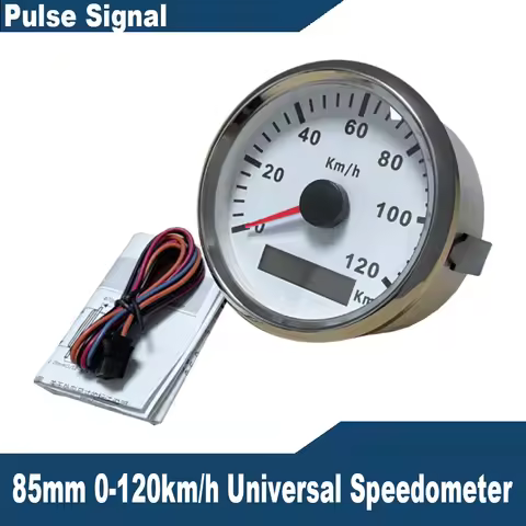 ELING Pulse Signal 85mm Speedometer Speed Gauge 0-120kmh 200km/h for Car Truck Motorcycle Auto with 